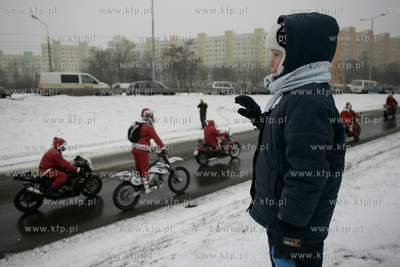 Gdansk Zaspa. Motocyklowa Parada Mikolajow. Jest to...