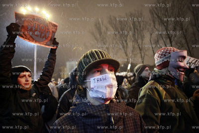 Gdynia, Protest internautow przeciwko podpisaniu przez...