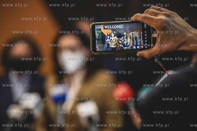 Briefing prasowy na terenie gdańskiego stadionu dot....