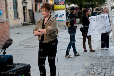 Gdansk. Dlugi Targ. Telewizja CNN International w ramach...