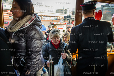 Gdansk. Walentynkowy tramwaj Konstal N z 1952 roku....