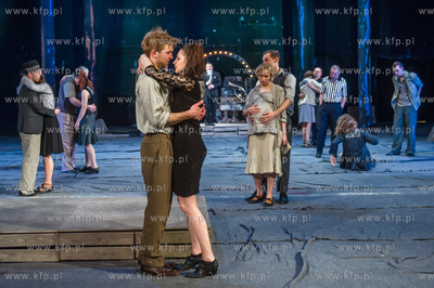 Gdansk. Duza Scena Teatru Wybrzeze. Proba medialna...