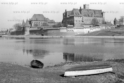 Zamek krzyżacki w Malborku , widok od strony Nogatu....
