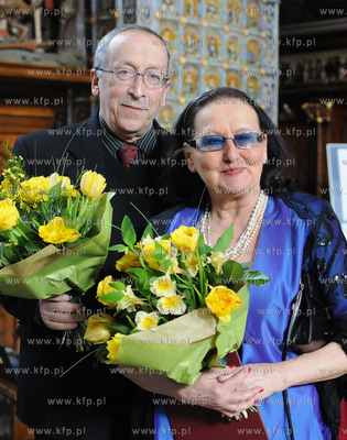 Gdansk, Dwor Artusa. Prezydent Gdanska Pawel Adamowicz...