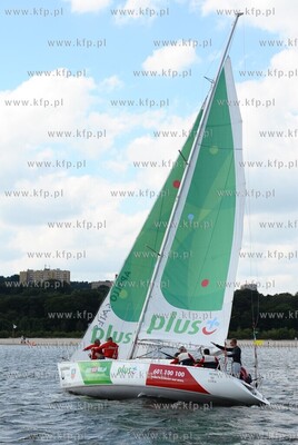 Sopot - molo. Polska - Brazylia na Morzu Baltyckim....