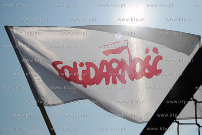 Protest pracownikow Gdynskiego WUZ przeciwko prywatyzacji....