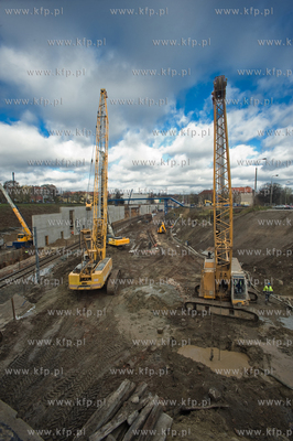 Budowa przystanku SKM Gdansk Srodmiescie. 5.11.2013...