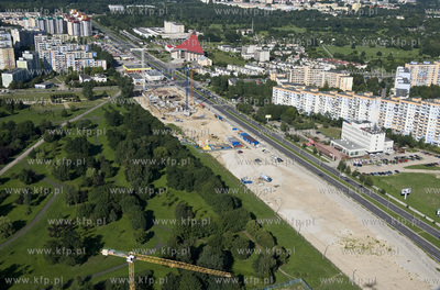 Gdansk Zaspa z lotu ptaka. Aleja Jana Pawła II, dawny...