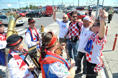 Gdansk. Port Lotniczy im. Lecha Walesy. Kapela kaszubska...