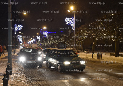 Gdańsk. Iluminacja świąteczna w Parku Oliwskim....