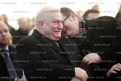 Gdansk Rebiechowo. Lotnisko im. Lecha Walesy. Uroczyste...