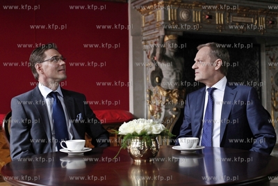 Gdansk. Wizyta premiera Finlandii Jyrki Katainenena....