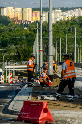 Gdansk. Ostatnie dni budowy linii tramwajowej na Morene....