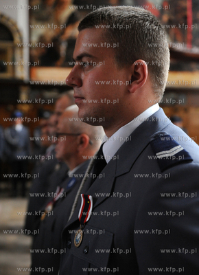 Gdansk. Dwor Artusa. Swieto Policji. Podczas uroczystosci...