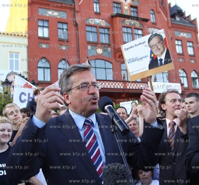 Chojnice Bronislaw Komorowski, marszalek Sejmu RP i...