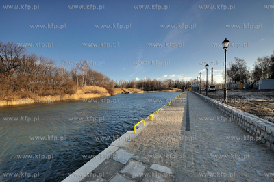 Gdansk, Nowy Port. Budowa przystanku tramwaju wodnego...