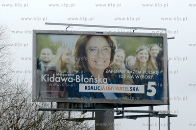 Bilbord wyborczy Malgorzaty Kidawy - Blonskiej na Granicy...