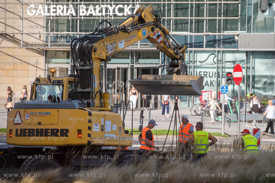 Remont torowiska przy Galerii Ba?tyckiej. 29.07.2024....