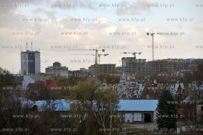 Panorama Gdanska Wrzeszcza z budowanego na terenie...
