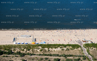 Zdjecia lotnicze plazy w Gdansku Stogach. 04.08.2011...