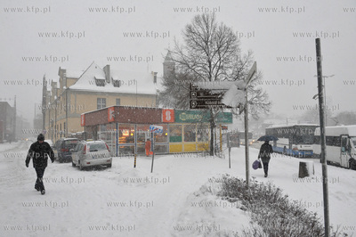 Gdansk zima. Rog ul. Elzbietanskiej i Waly Jagiellonskie.11.01.2013...