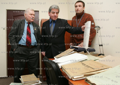 Lech Walesa w Instytucie Pamieci Narodowej w Gdansku...