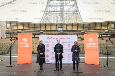 Sopot. Opera Leśna. Konferencja prasowa podczas której...