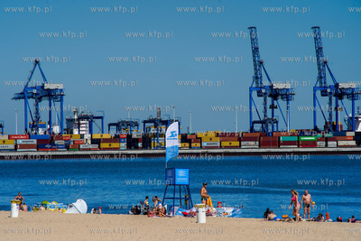 Wakacyjna niedziela na plaży Stogi. 03.07.2022 fot....