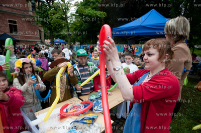 Gdansk. Zieleniec Nowego Ratusza. Festyn dla dzieci...