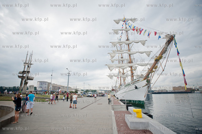Gdynia. Meksykanski zaglowca Cuauhtemoc, ktory zacumowal...