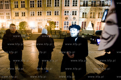 Gdansk. Dlugi Targ. Ogolnopolska akcja pt. Marsz Tysiaca...