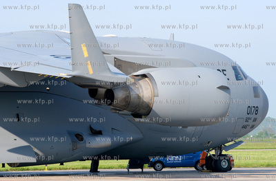 Gdansk. Rebiechowo. Nz. Boeing C-17A Globemaster III...