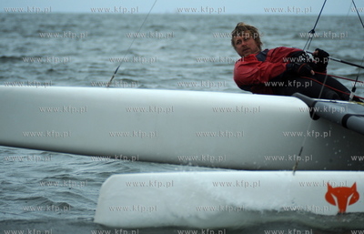 Sopot. Regaty Katamaranow 3 Mola.
n/z Jacek Noetzel
19.07.2009
fot....