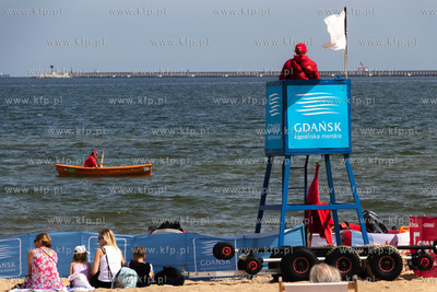 Wieża ratownicza na plaży w Gdańsku Stogach.
30.07.2025
Fot....