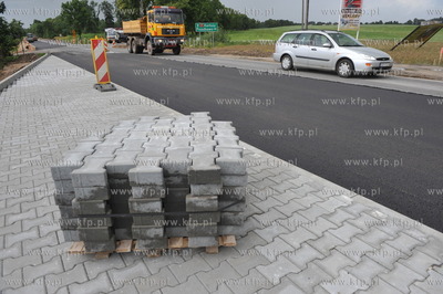 Lezno woj. Pomorskie. Remont drogi krajowej nr 7 pomiedzy...