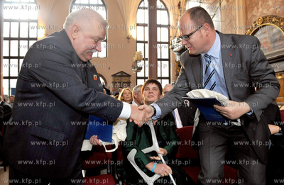 Gdansk, Dwor Artusa. Janina Ochojska, szefowa Polskiej...