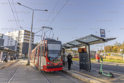 Pętla tramwajowo - autobusowa Siedlce. Nz. D WAG N8C...