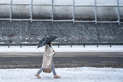 Zimowy Gdańsk, Nz. Dzielnica Wrzeszcz, ul. Słowackiego,...