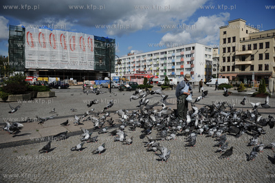 Slupsk. Plac Stary Rynek, miejsce gdzie mieszkancy...