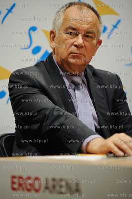 Gdansk. Ergo Arena.Konferencja prasowa Delegacji Miedzynarodowej...