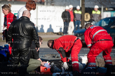 Gdansk. Aleja Grunwaldzka Wypadek drogowy z udzialem...