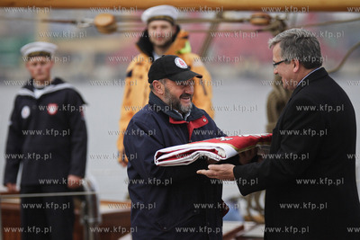 Gdansk. Stocznia Remontowa. Prezentacja zaglowca STS...