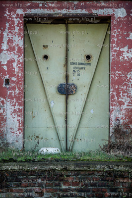 Gdansk. Tereny bylej Stoczni Gdansk. Wyburzenie budynku...
