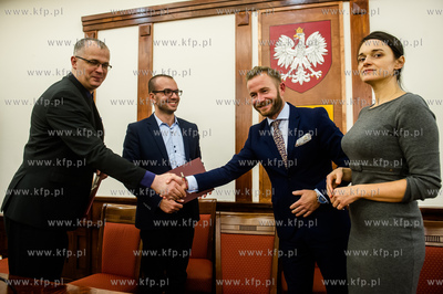 Gdańsk. Sala Herbowa Urzędu Marszałkowskiego. Podpisanie...