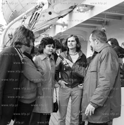 Zespol Niebiesko Czarnych na pokladzie Stefana Batorego...