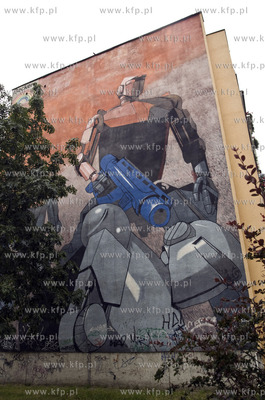 Ozdobne murale na blokach S.M. Zaspa. Wizja przyszlosci...