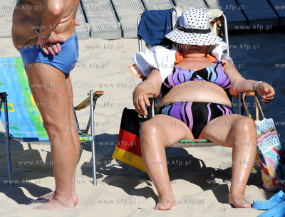 Gorace klimaty na plazy w Kolobrzegu.
11.07.2010
fot....