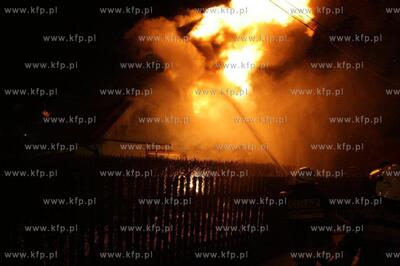 Pozar domu na ulicy Ornitologow 4 w Gdansku - Gorkach...