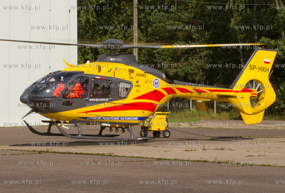Gdansk,Rebiechowo. Nz. Eurocopter 135 Lotniczego Pogotowia...