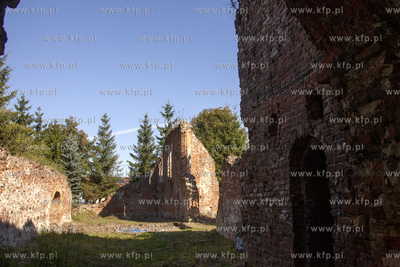 Woclawy - wies na Zulawach Gdanskich. Ruiny gotyckiego...